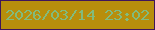 文字の大きさ：3、枠の色：3e155b、背景の色：b78e0c、文字の色：82bb7d 無料ブログパーツのブログ時計