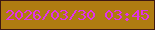 文字の大きさ：1、枠の色：3e1812、背景の色：af7c11、文字の色：e132e9 無料ブログパーツのブログ時計