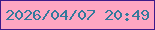 文字の大きさ：3、枠の色：3e1a89、背景の色：fea6c2、文字の色：33799c 無料ブログパーツのブログ時計