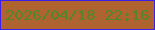 文字の大きさ：5、枠の色：3e1eea、背景の色：af6430、文字の色：528729 無料ブログパーツのブログ時計