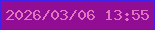 文字の大きさ：2、枠の色：3e21ec、背景の色：910d94、文字の色：e074c1 無料ブログパーツのブログ時計