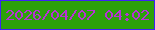 文字の大きさ：5、枠の色：3e22f5、背景の色：2ca10a、文字の色：b732d5 無料ブログパーツのブログ時計