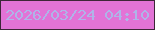 文字の大きさ：1、枠の色：3e2638、背景の色：e273d6、文字の色：afb4e8 無料ブログパーツのブログ時計