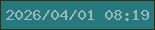 文字の大きさ：3、枠の色：3e2b09、背景の色：26797e、文字の色：9bb8b7 無料ブログパーツのブログ時計