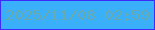 文字の大きさ：2、枠の色：3e2bf9、背景の色：3ab0fa、文字の色：68aaaf 無料ブログパーツのブログ時計