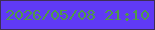文字の大きさ：3、枠の色：3e2e56、背景の色：603af5、文字の色：509948 無料ブログパーツのブログ時計