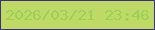 文字の大きさ：3、枠の色：3e317c、背景の色：bfd967、文字の色：9bd157 無料ブログパーツのブログ時計