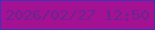 文字の大きさ：3、枠の色：3e34bb、背景の色：a41192、文字の色：662590 無料ブログパーツのブログ時計