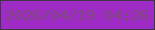 文字の大きさ：3、枠の色：3e3643、背景の色：9f2bc7、文字の色：804c79 無料ブログパーツのブログ時計
