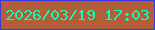 文字の大きさ：3、枠の色：3e36dd、背景の色：b05f39、文字の色：0bfeb7 無料ブログパーツのブログ時計