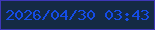 文字の大きさ：2、枠の色：3e37b7、背景の色：142a44、文字の色：154ce5 無料ブログパーツのブログ時計
