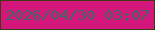 文字の大きさ：3、枠の色：3e3b14、背景の色：d3167b、文字の色：406962 無料ブログパーツのブログ時計