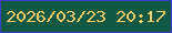 文字の大きさ：4、枠の色：3e3dca、背景の色：115944、文字の色：f4cb65 無料ブログパーツのブログ時計