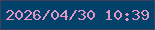 文字の大きさ：3、枠の色：3e3f5c、背景の色：01426a、文字の色：e396c3 無料ブログパーツのブログ時計