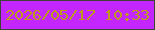 文字の大きさ：2、枠の色：3e4334、背景の色：c326fe、文字の色：bf991e 無料ブログパーツのブログ時計