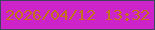 文字の大きさ：4、枠の色：3e455d、背景の色：cd24c9、文字の色：c1731b 無料ブログパーツのブログ時計