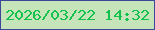 文字の大きさ：5、枠の色：3e459b、背景の色：c6e4b9、文字の色：13c24d 無料ブログパーツのブログ時計