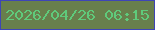 文字の大きさ：2、枠の色：3e45b6、背景の色：687f4c、文字の色：5fca7b 無料ブログパーツのブログ時計
