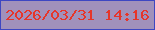 文字の大きさ：3、枠の色：3e47c2、背景の色：a191bb、文字の色：e6352a 無料ブログパーツのブログ時計