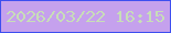 文字の大きさ：2、枠の色：3e4ff0、背景の色：c5a1ed、文字の色：c8deb7 無料ブログパーツのブログ時計