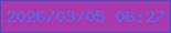 文字の大きさ：4、枠の色：3e51c4、背景の色：aa3aab、文字の色：5369f4 無料ブログパーツのブログ時計