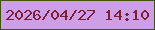 文字の大きさ：1、枠の色：3e540b、背景の色：ce9ee7、文字の色：7d2036 無料ブログパーツのブログ時計