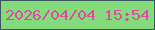 文字の大きさ：3、枠の色：3e5661、背景の色：83db7c、文字の色：df4ca3 無料ブログパーツのブログ時計