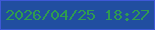 文字の大きさ：2、枠の色：3e58d7、背景の色：214ea0、文字の色：2f9b50 無料ブログパーツのブログ時計