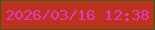 文字の大きさ：3、枠の色：3e591a、背景の色：be311c、文字の色：dd3ac3 無料ブログパーツのブログ時計