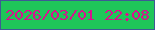 文字の大きさ：1、枠の色：3e5a94、背景の色：1fc659、文字の色：da108e 無料ブログパーツのブログ時計