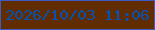文字の大きさ：1、枠の色：3e5bc4、背景の色：622c01、文字の色：0452b4 無料ブログパーツのブログ時計