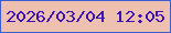 文字の大きさ：5、枠の色：3e5dcf、背景の色：edc0af、文字の色：3c13b8 無料ブログパーツのブログ時計