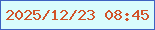 文字の大きさ：2、枠の色：3e62c1、背景の色：dafcfc、文字の色：d15329 無料ブログパーツのブログ時計