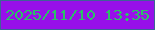 文字の大きさ：2、枠の色：3e6397、背景の色：9710e9、文字の色：2bc067 無料ブログパーツのブログ時計