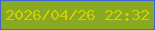 文字の大きさ：1、枠の色：3e66d9、背景の色：88a921、文字の色：cfcf07 無料ブログパーツのブログ時計