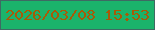 文字の大きさ：5、枠の色：3e6a63、背景の色：1bb36b、文字の色：a85a07 無料ブログパーツのブログ時計