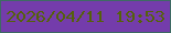 文字の大きさ：2、枠の色：3e6a64、背景の色：743cab、文字の色：55610a 無料ブログパーツのブログ時計