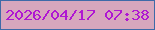 文字の大きさ：2、枠の色：3e6aa8、背景の色：d7a7bd、文字の色：af17d2 無料ブログパーツのブログ時計