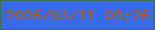 文字の大きさ：1、枠の色：3e6b51、背景の色：366ae9、文字の色：b45d12 無料ブログパーツのブログ時計