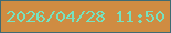 文字の大きさ：5、枠の色：3e6b74、背景の色：cf8c42、文字の色：76e2bf 無料ブログパーツのブログ時計