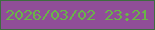 文字の大きさ：1、枠の色：3e6c40、背景の色：904e98、文字の色：69b548 無料ブログパーツのブログ時計
