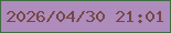 文字の大きさ：3、枠の色：3e6c42、背景の色：ae8cbb、文字の色：754746 無料ブログパーツのブログ時計