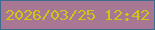 文字の大きさ：1、枠の色：3e6c8f、背景の色：a87793、文字の色：cbc618 無料ブログパーツのブログ時計