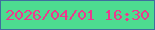 文字の大きさ：1、枠の色：3e6e9e、背景の色：4ddb90、文字の色：ed388d 無料ブログパーツのブログ時計
