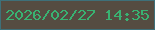 文字の大きさ：2、枠の色：3e7079、背景の色：554c41、文字の色：39b372 無料ブログパーツのブログ時計