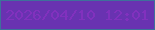 文字の大きさ：3、枠の色：3e709b、背景の色：6932b1、文字の色：8131be 無料ブログパーツのブログ時計