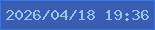 文字の大きさ：3、枠の色：3e74db、背景の色：395eb1、文字の色：94c6ec 無料ブログパーツのブログ時計