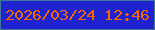 文字の大きさ：1、枠の色：3e789b、背景の色：1f22cf、文字の色：f86601 無料ブログパーツのブログ時計