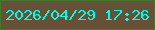 文字の大きさ：4、枠の色：3e792c、背景の色：685036、文字の色：00fde4 無料ブログパーツのブログ時計