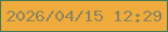 文字の大きさ：1、枠の色：3e7a54、背景の色：efab3b、文字の色：8d8561 無料ブログパーツのブログ時計